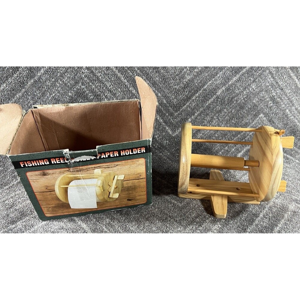 Rivers Edge Products Fishing Reel Toilet Paper Holder Dispenser Stock 475